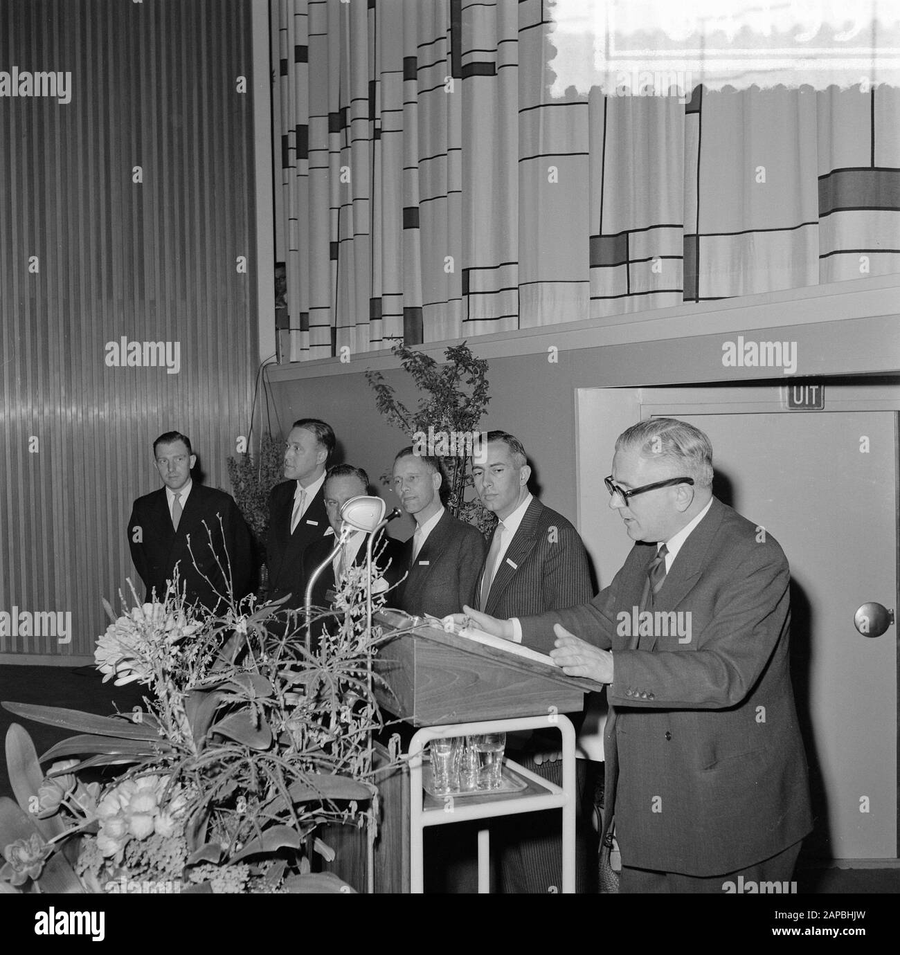 Beijenkorf in Rotterdam (Eröffnung) Datum: 21. März 1957 Standort: Rotterdam, Zuid-Holland Stichwörter: Openingen Stockfoto