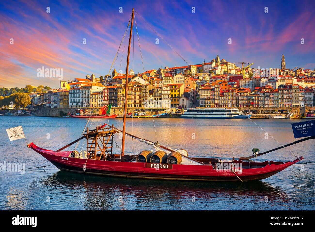 Traditionelle Rabelo Boote, Porto, Portugal Stockfoto