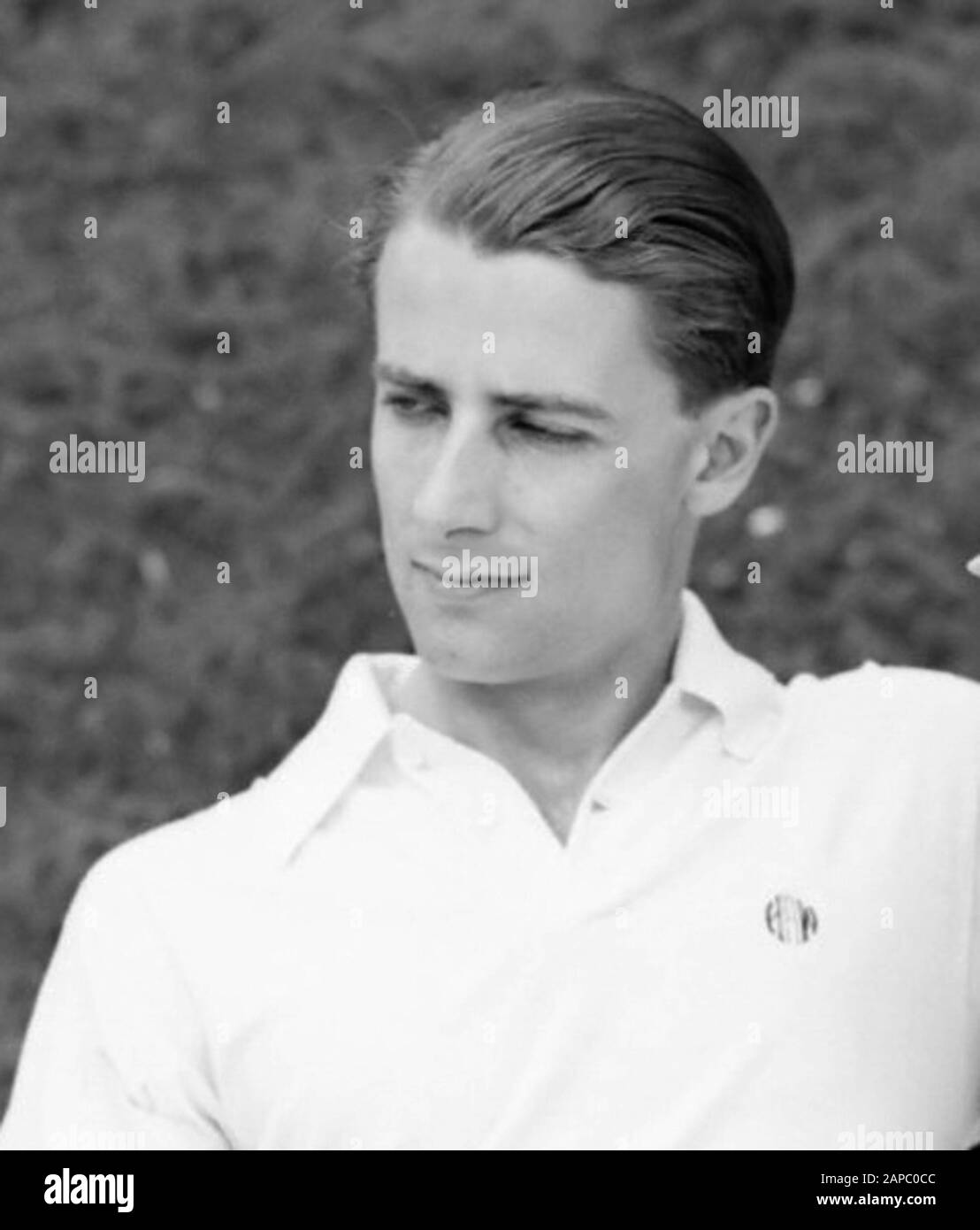 Tennismatch Frankreich-England auf Roland Garros, Bunny Austin (britischer Tennisspieler) mit Frau Stockfoto