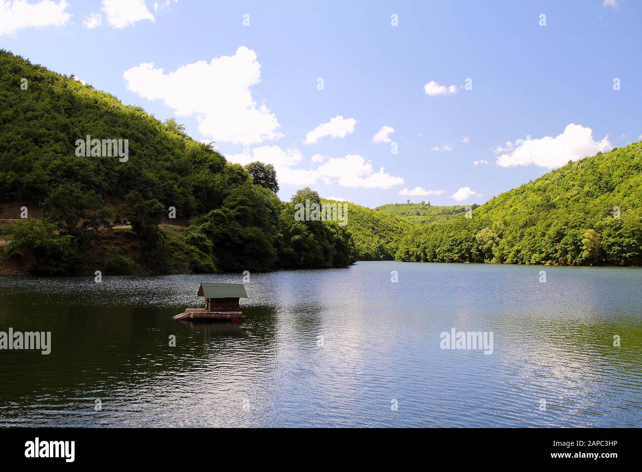 Einen Morgen am See Stockfoto