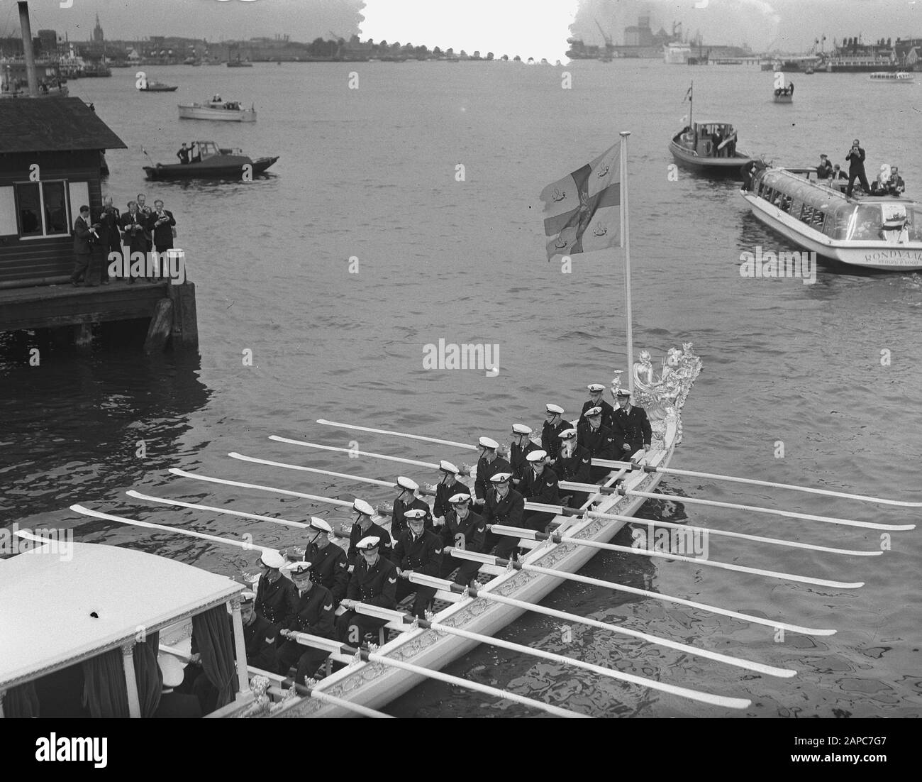 Dritter Tag Norwegian King, königlicher Besuch in Norge Koningssloep Datum: 14. August 1954 Schlüsselwörter: Besuche Stockfoto