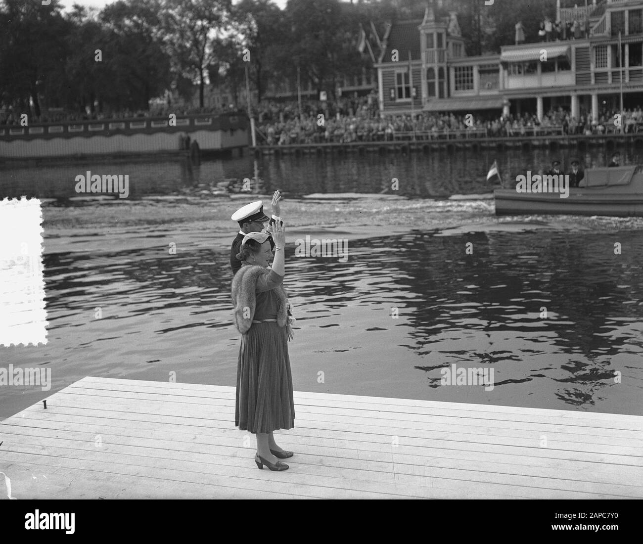 Dritter Tag Norwegian King, Abreise aus unserem Land Datum: 14. August 1954 Schlüsselwörter: Land, ABREISE, Besuche Stockfoto