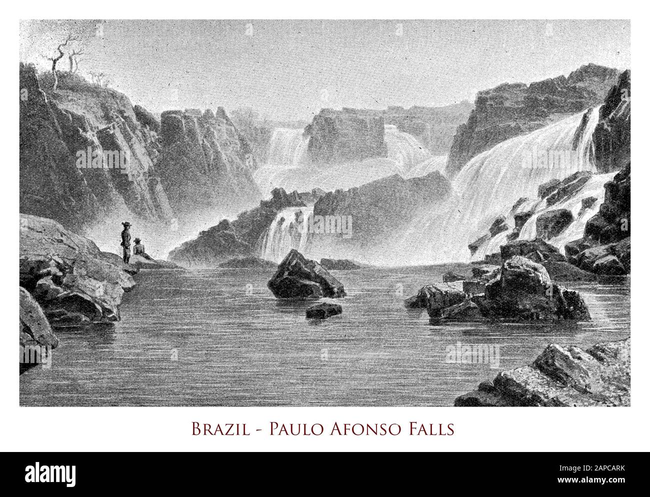Brasilien - Paulo Afonso Falls, eine Reihe von Wasserfällen und drei Katarakte auf dem Sao Francisco River im Nordosten Brasiliens nahe der Stadt Paulo Afonso bis zu 84 m hoch Stockfoto