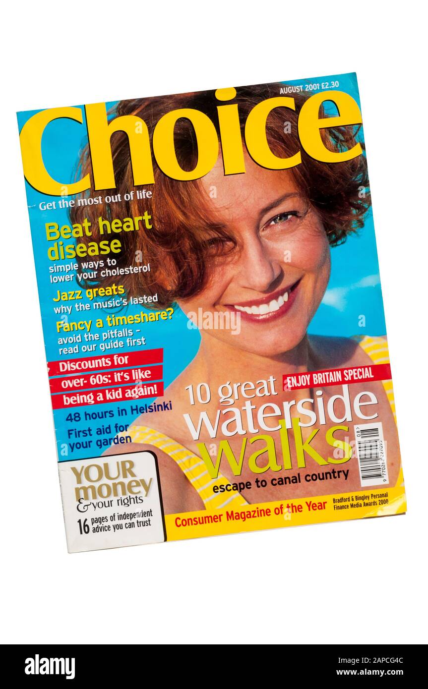 Choice ist ein monatliches Magazin für Männer und Frauen über 50 Jahre. Stockfoto