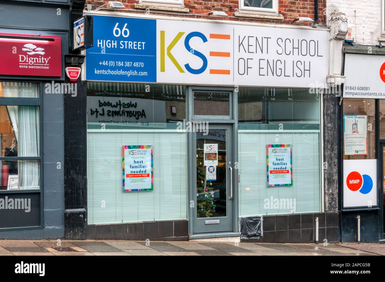 Kent School of English in Broadstairs. Stockfoto