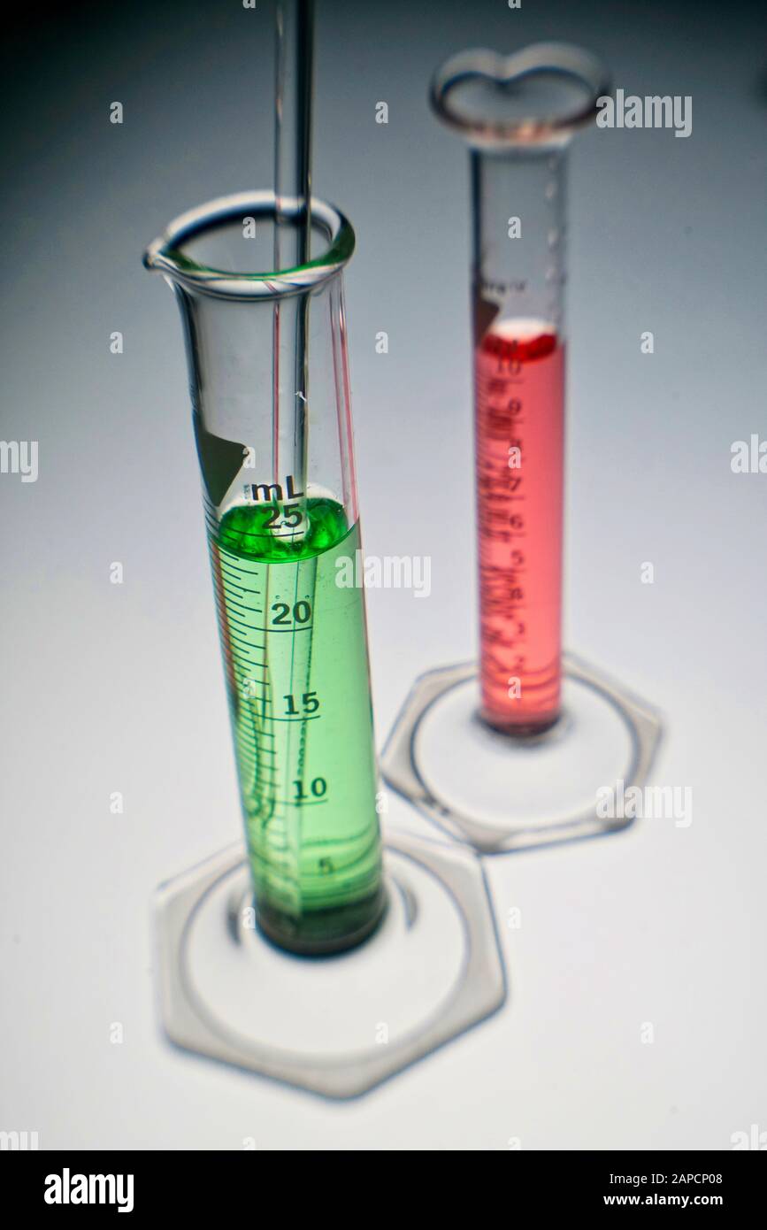 Montreal, Quebec, Kanada, Januar 22.2020.Sammlung von Laborteströhren und Bechergläsern. Montreal, Quebec, Kanada.Credit:Mario Beauregard/Alamy News Stockfoto