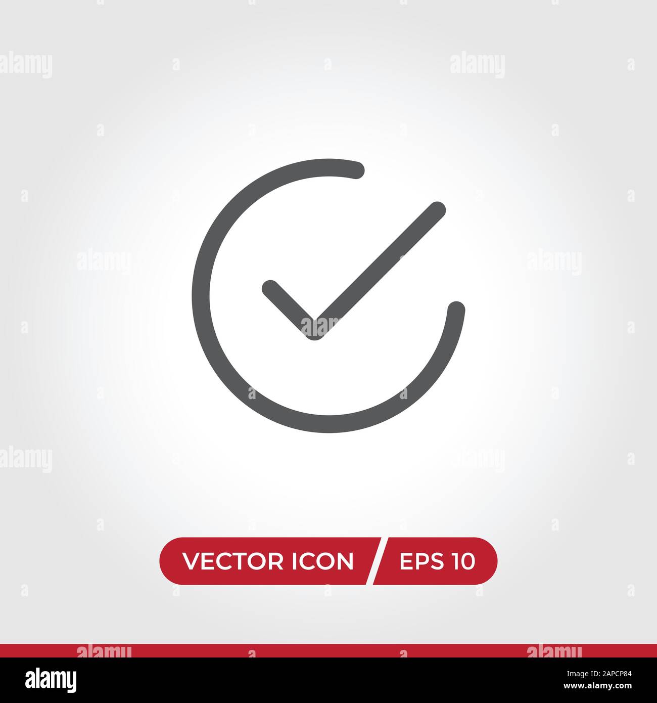 Symbolvektor überprüft. Einfach kariertes Zeichen im modernen Design für Website und mobile App. EPS10 Stock Vektor