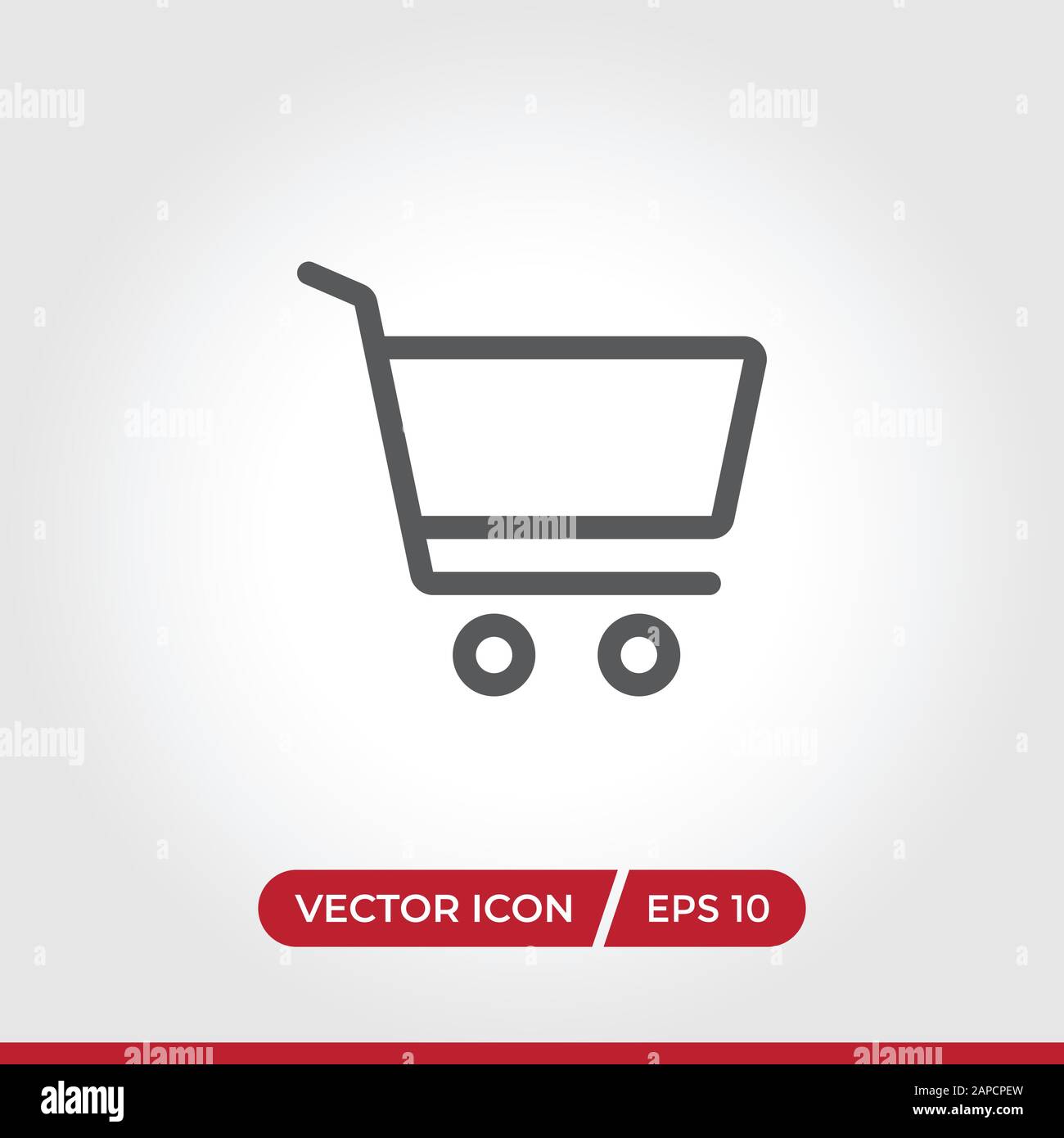 Symbolvektor des Warenkorbs. Einfacher Einkaufswagen mit modernem Design für Website und mobile App. EPS10 Stock Vektor