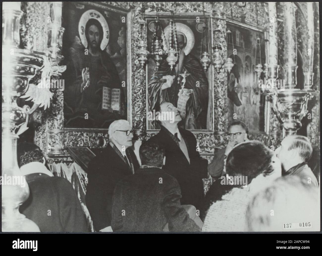 Domestic News, mr. LUNs Datum: 20. Januar 1970 (siehe https://resolver.kb.nl/resolve?urn=ddd:011015630:mpeg21:a0039) Standort: Bulgarien, Sofia Schlüsselwörter: Besuche, Minister persönlicher Name: LUNs, J.A.M. H., Luns, Joseph Stockfoto