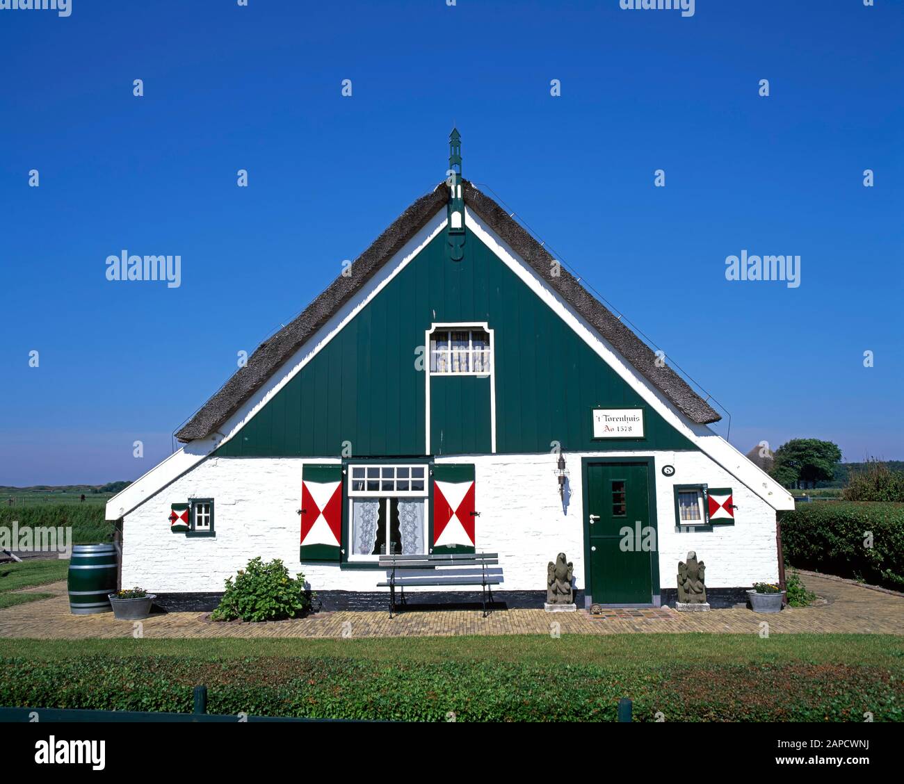 Torenhuis in der Nähe von den Horn, Texel Island, Nordsee, Niederlande, Europa Stockfoto