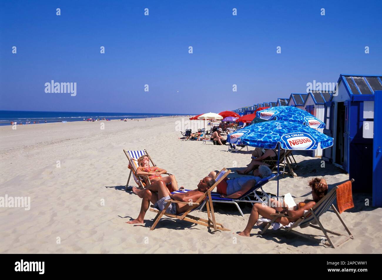 Den Koog-Strand, Texel-Insel, Nordsee, Niederlande, Europa Stockfoto