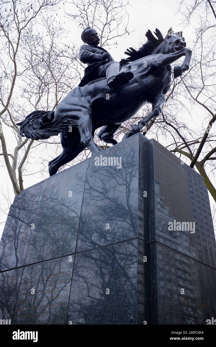 José Martí Statue. Central Park. New York City. Stockfoto