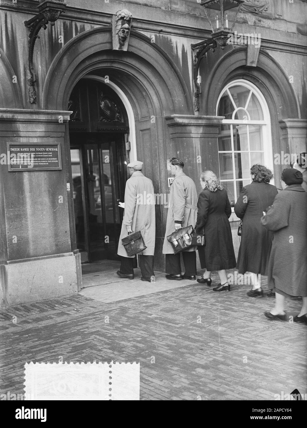 Angebotsantrag Pariser Abkommen Zweite Kammer Datum: 29. März 1955 Schlüsselwörter: Angebote, Petitionen Institution Name: Zweite Kammer Stockfoto