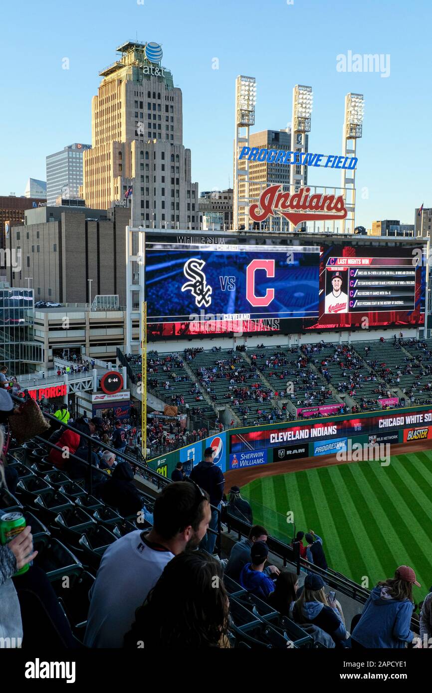 Progressives Feld. Cleveland, Ohio, USA Stockfoto