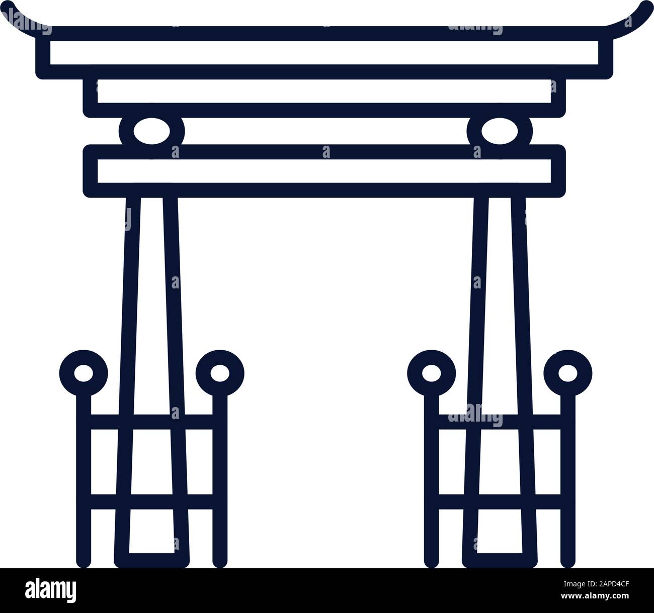 Shinto Tori Gate-Vektor-Design Stock Vektor