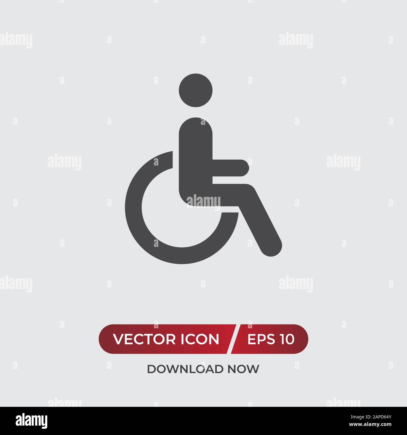 Deaktiviertes Vektorsymbol in modernem Design für Website und mobile App Stock Vektor