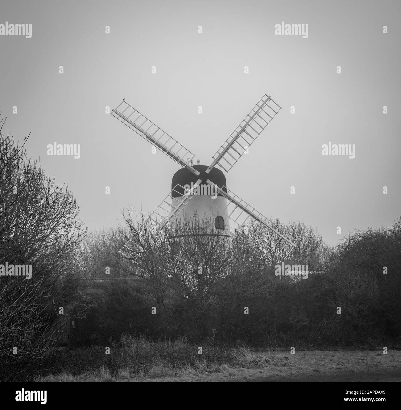 Waterhall Mill, auch bekannt als Westdene Windmill in Patcham, Brighton & Hove, East Sussex, Großbritannien Stockfoto