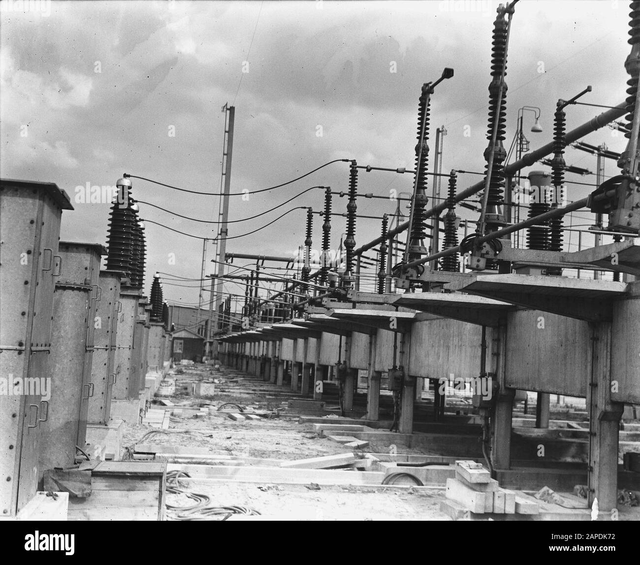 Bauzentrum Waalhaven in Rotterdam Datum: 22. Mai 1958 Standort: Rotterdam, Zuid-Holland Stichwörter: Zentral Stockfoto