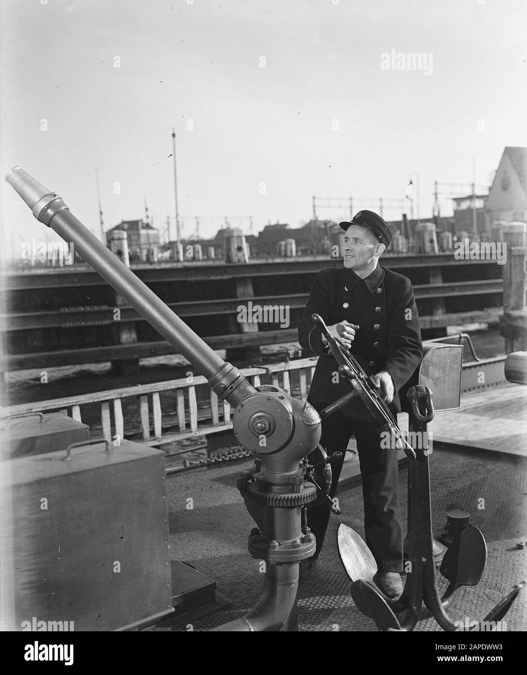 Amsterdamse Feuerwehr/eine Zahl vorhanden/Glasnegative Datum: 30. Januar 1946 Schlagwörter: Feuerwehr Stockfoto