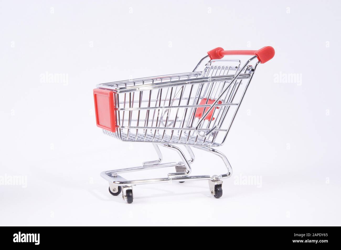 Mini-Einkaufswagen - Warenkorb Stockfoto