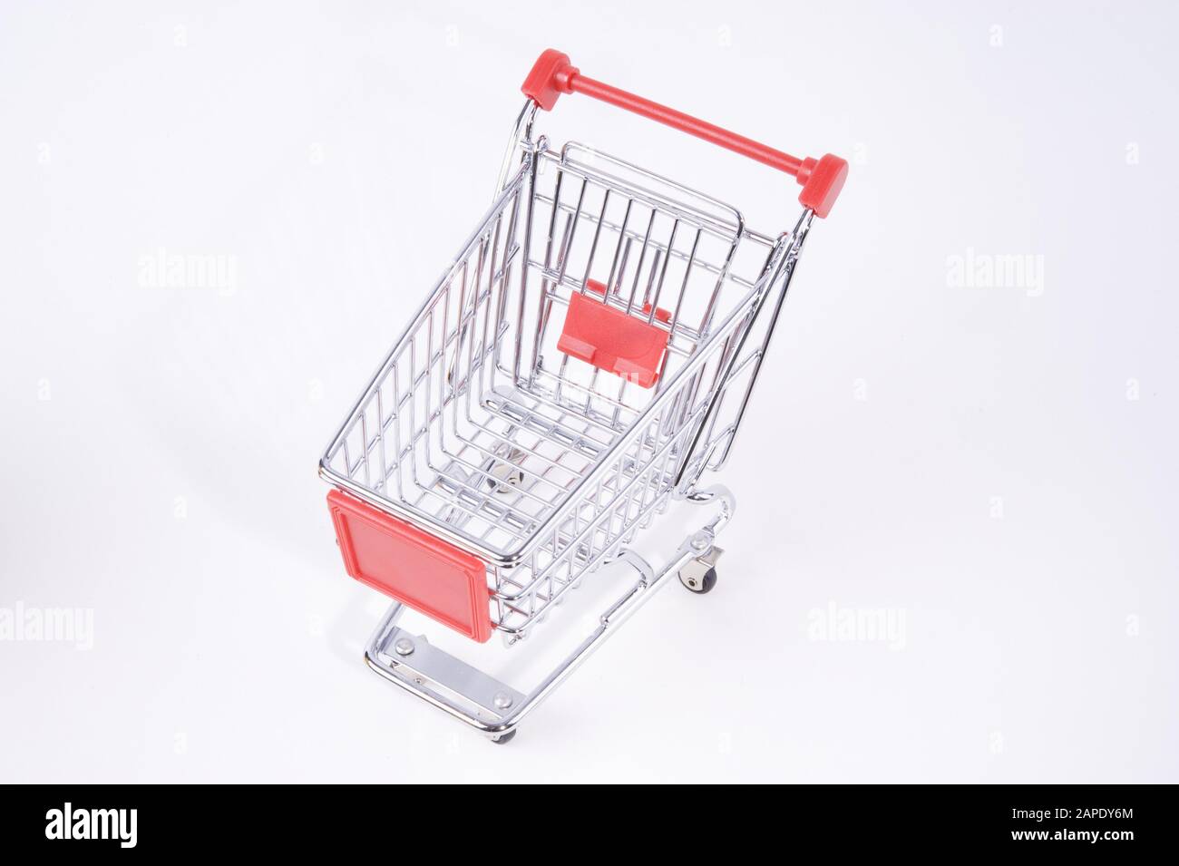 Mini-Einkaufswagen - Warenkorb Stockfoto