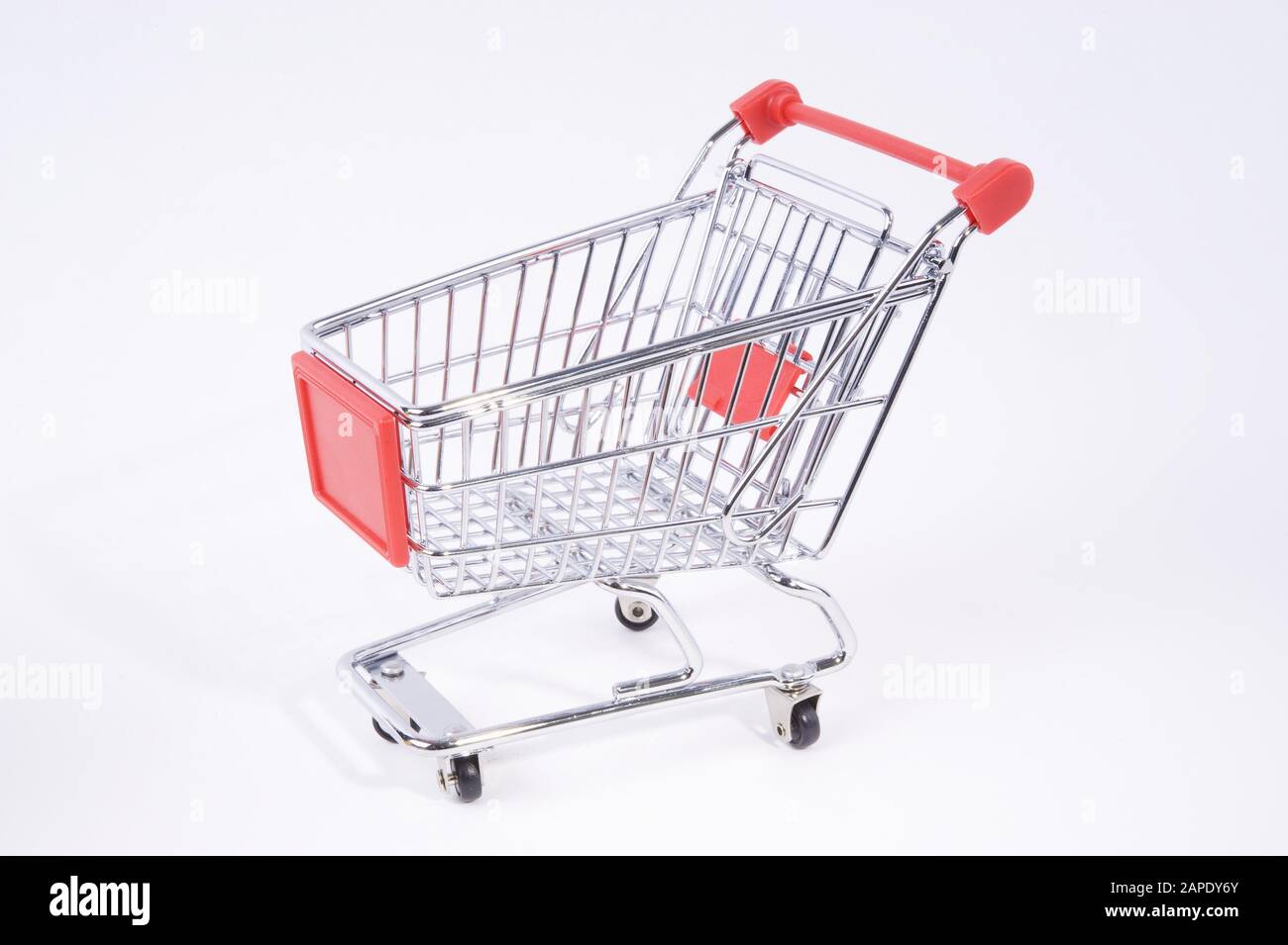 Mini-Einkaufswagen - Warenkorb Stockfoto