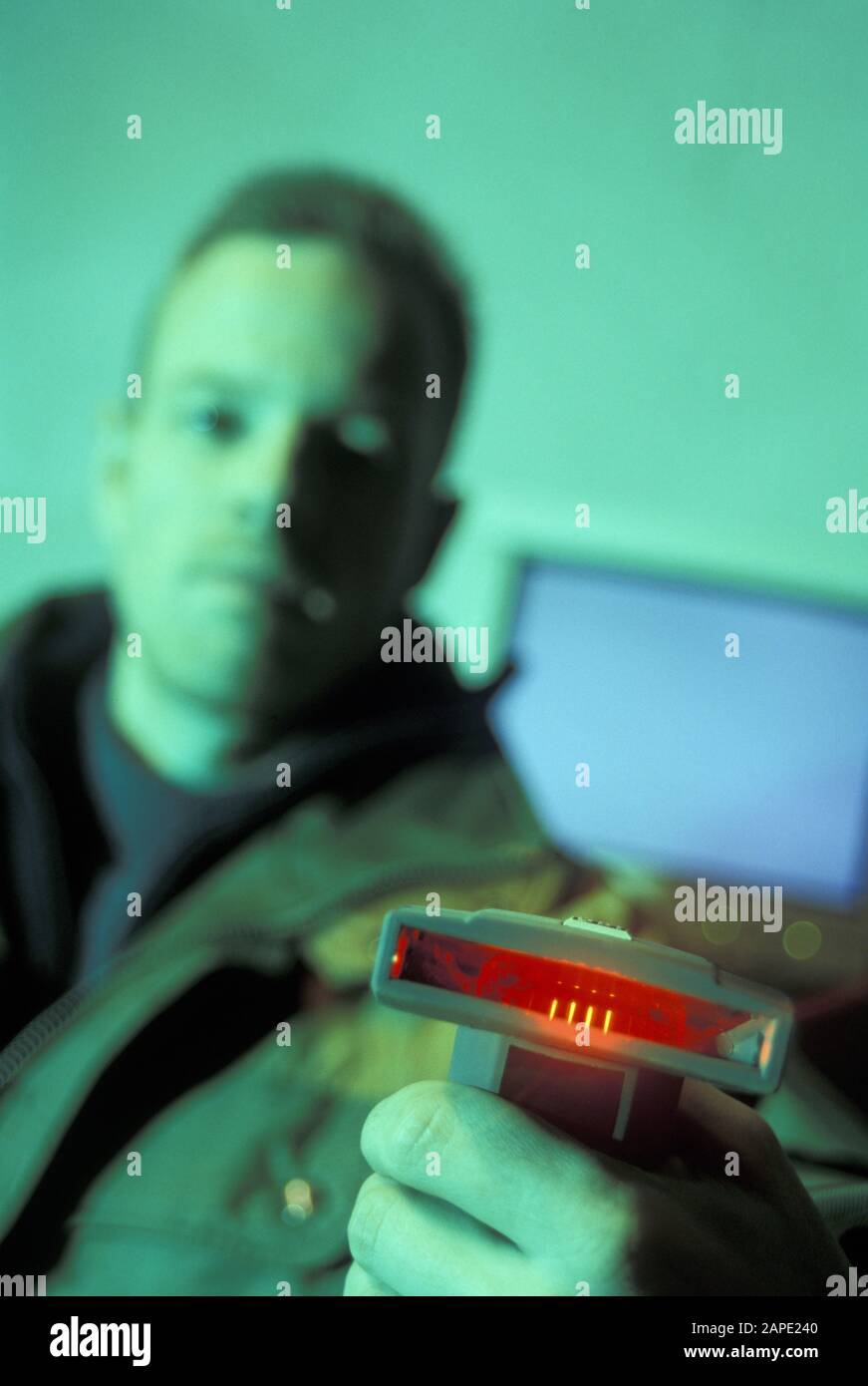 Scanneroperator Stockfoto