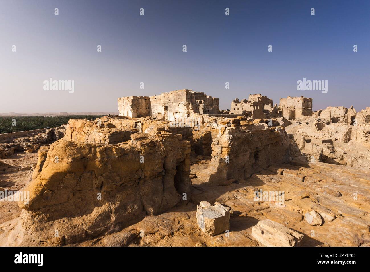 Tempel orakel von Amun auf einem Hügel, Gebel el el-Dakrour, Siwa Oasis, Siwa, Ägypten, Nordafrika, Afrika Stockfoto