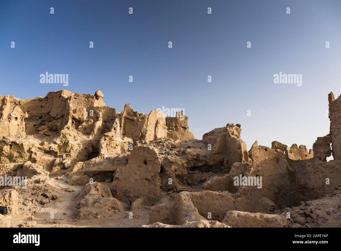 Mudbrick Festung Stadt von Shali, Alte Häuser in der Innenstadt, aus getrocknetem Backstein, Siwa Oase, Siwa, Ägypten, Nordafrika, Afrika Stockfoto