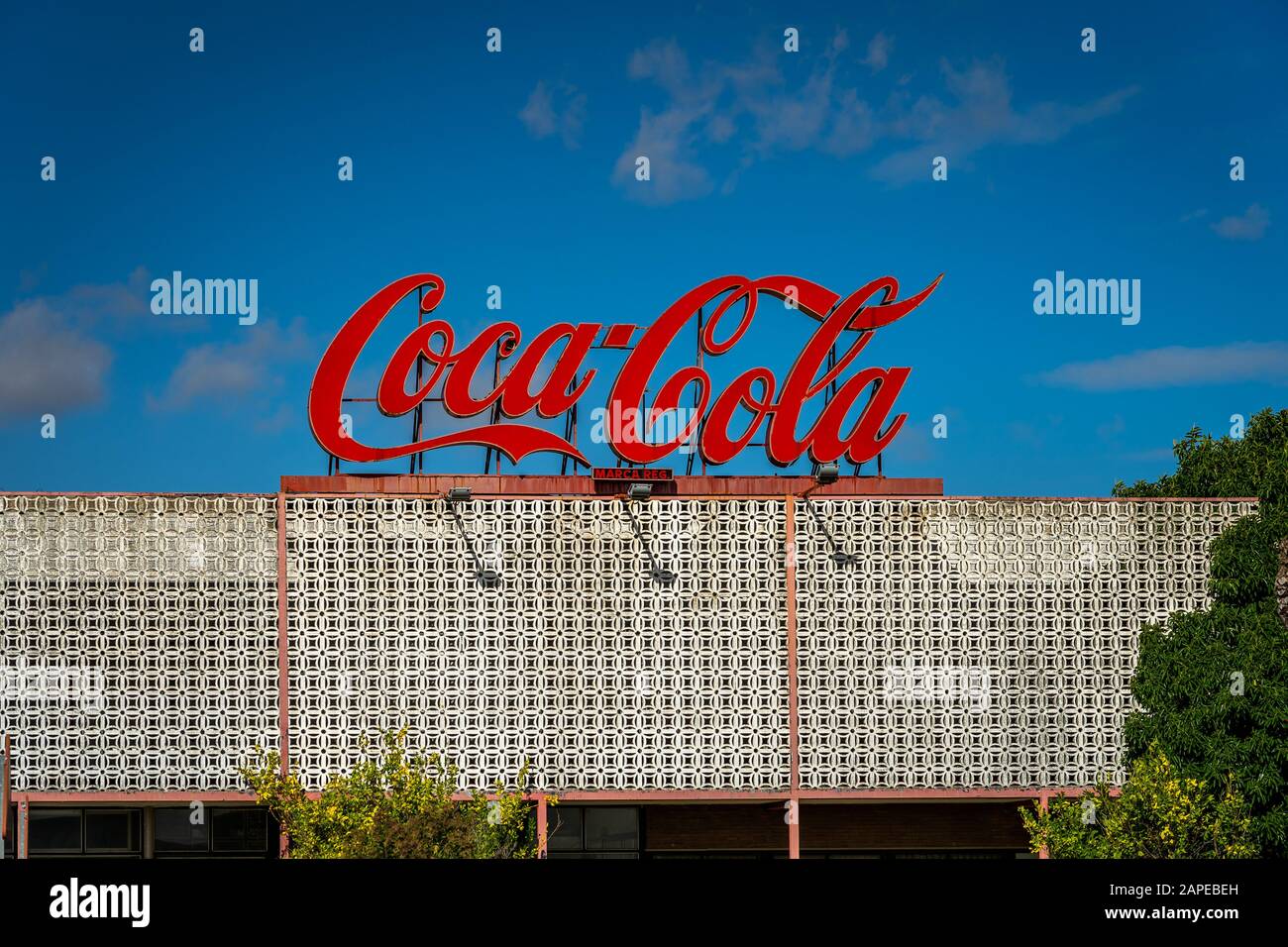 Badajoz, Spanien - Geschlossene Coca-Cola-Fabrik Stockfoto