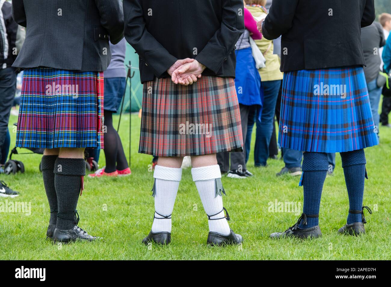 Details in den Peebles Highland Games. Scottish Borders, Schottland Stockfoto