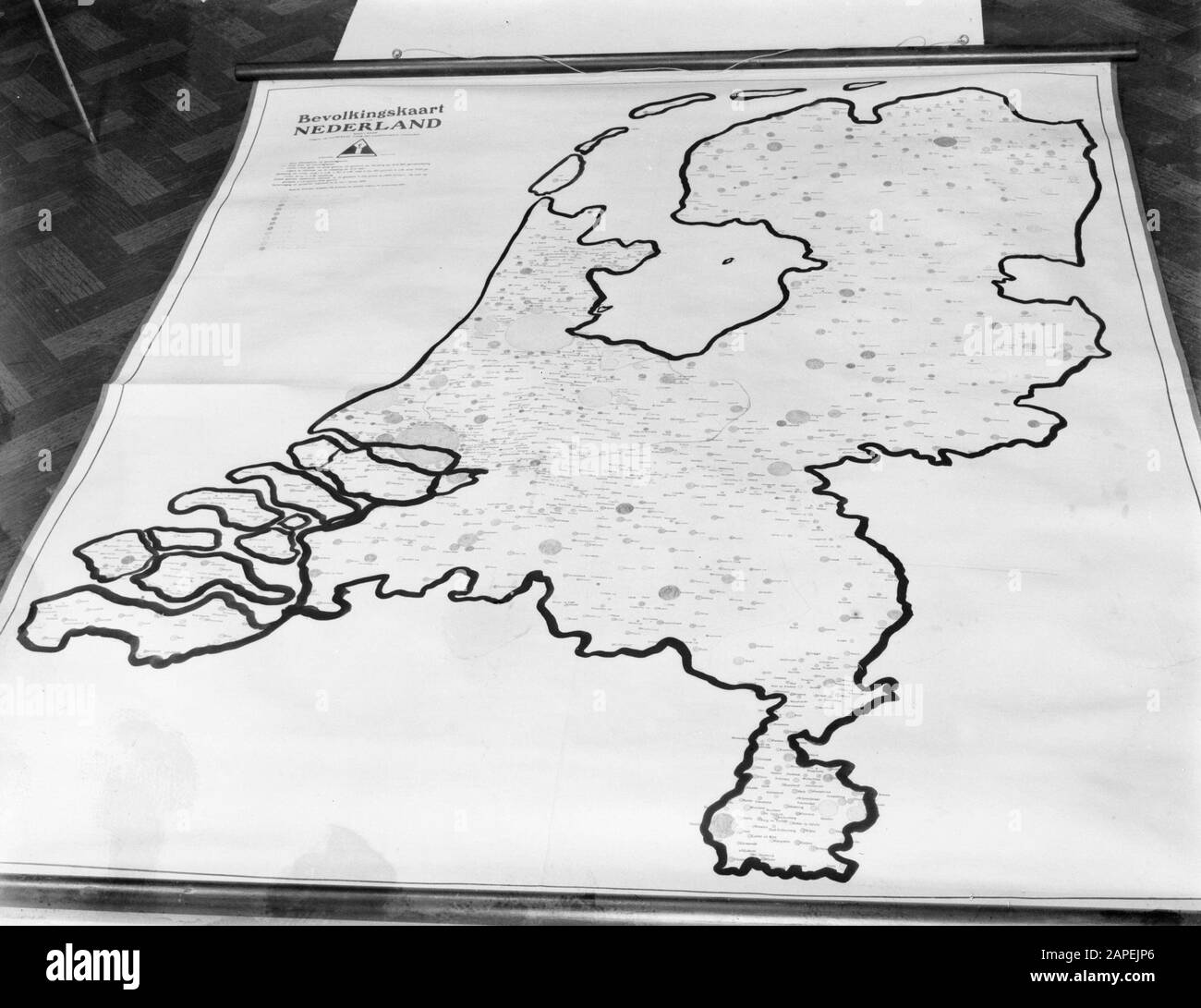 Bevölkerungskarte der Niederlande Datum: 1934 Schlüsselwörter: Karten Stockfoto