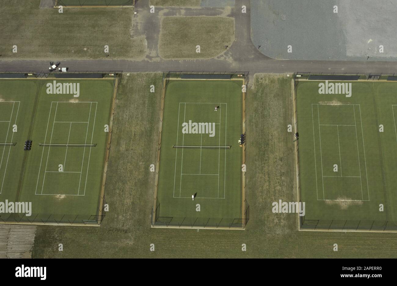 Tennisplätze, Luftbild - Tennis, Luftbild Stockfoto