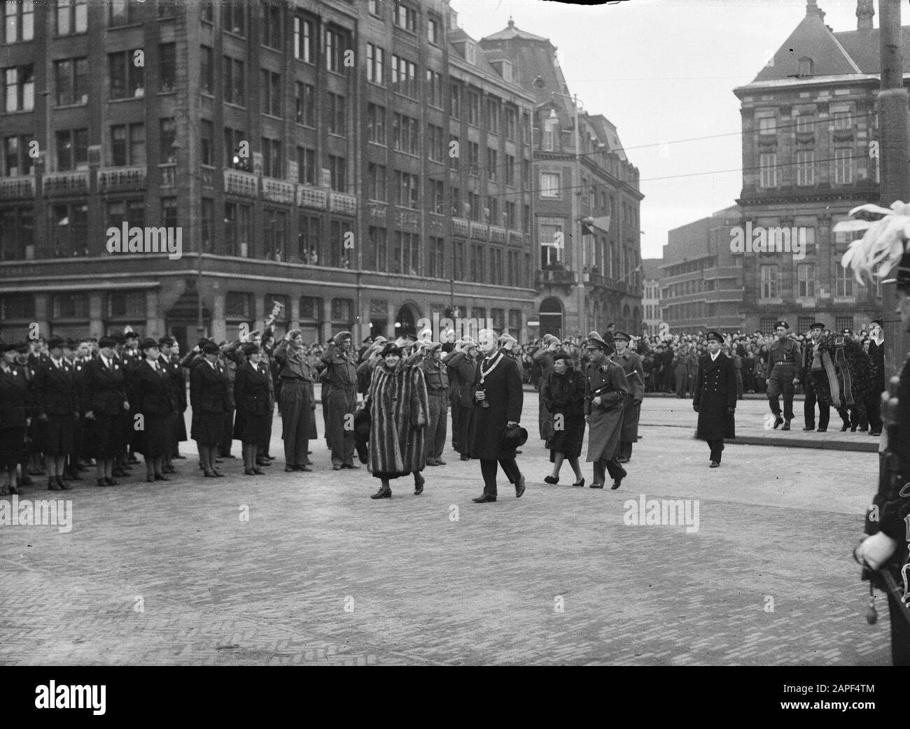 Ankunft Königsfamilie am mittleren Drawground Datum: 13. Dezember 1947 Schlüsselwörter: Ankunft, königliche Familie Stockfoto