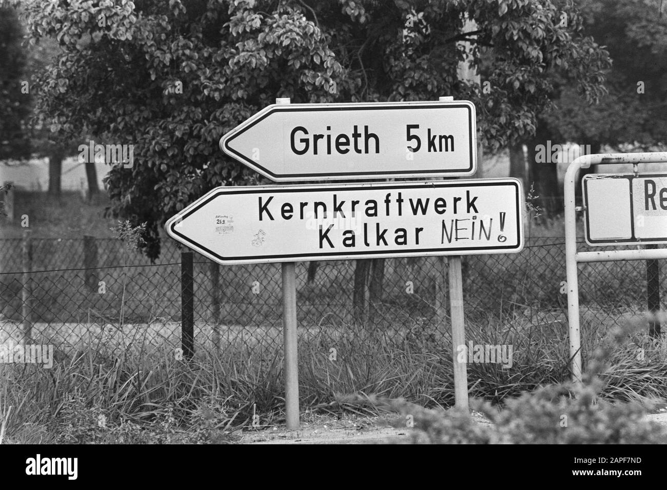 Bauwand um das Kernkraftwerk Kalkar Datum: 1. September 1977 Schlagwörter: Kernkraftwerke Personenname: Kalkar Stockfoto