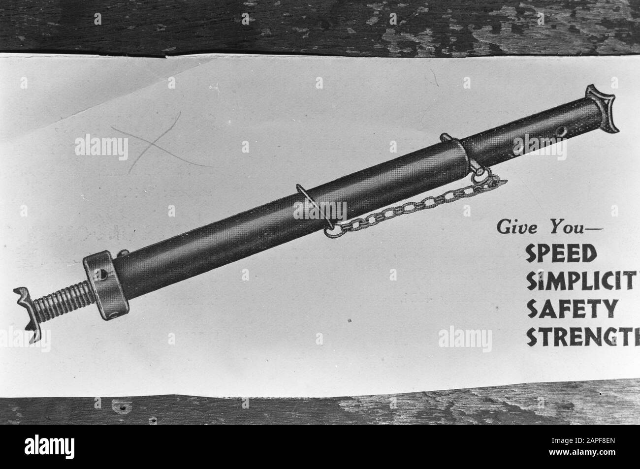6.5x9 Burton Stahl Schraubenstempel Datum: Undatierte Stichwörter: Schraubenmarken Stockfoto