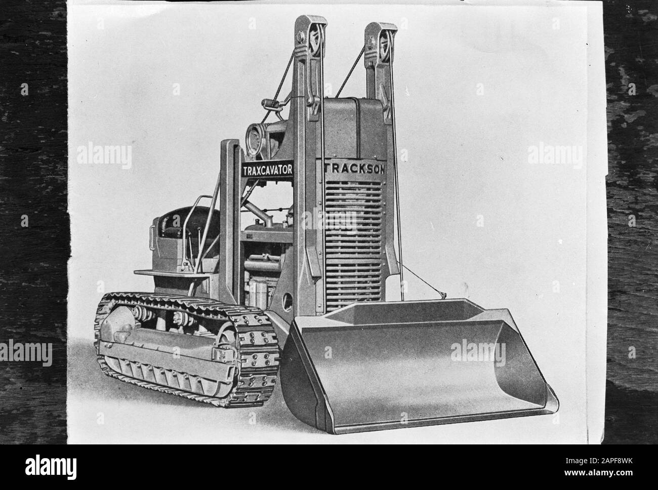 6.5x9 Traxcavateur (Bagger) Datum: Undatierte Schlüsselwörter: Bagger Stockfoto