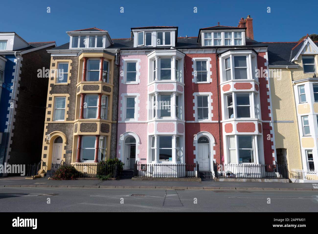 Seafront Buildings, Aberdovey, Aberdyfi, Wales Stockfoto