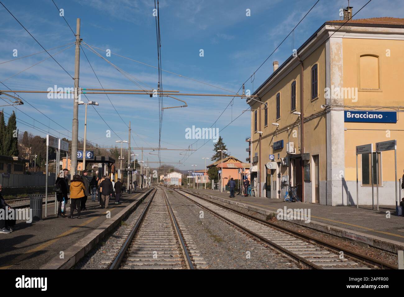 Regionalbahnhof in Bracciano Italien Stockfoto
