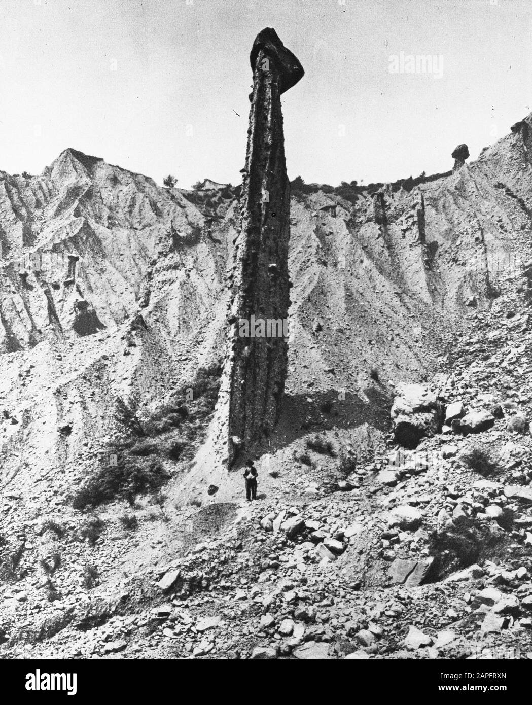 Erdpyramide//Datum: Undatierte Stichwörter: Erosion, Geologie Stockfoto