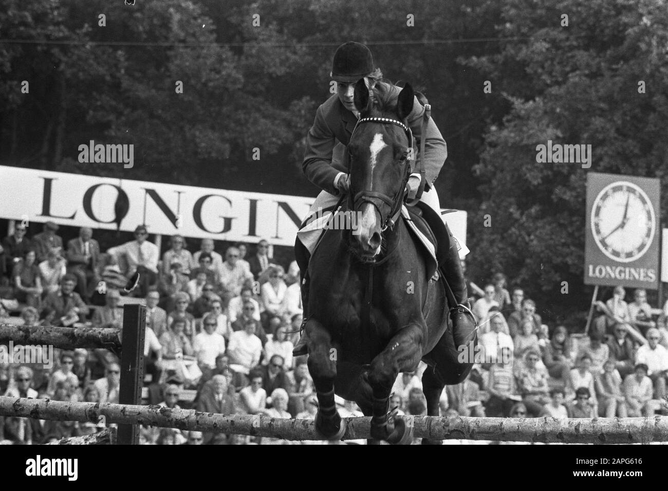 CHIO Rotterdam Datum: 4. September 1971 Standort: Rotterdam, Zuid-Holland Schlagwörter: Wettbewerbe, Pferde Institutionenname: CHIO Stockfoto