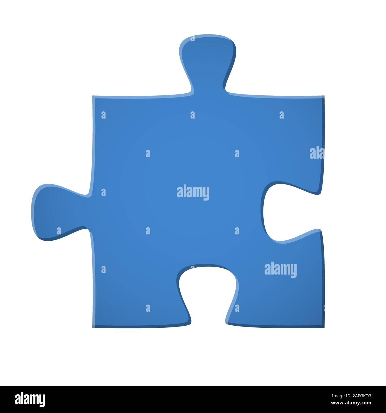 Puzzleteil blau Stock Vektor