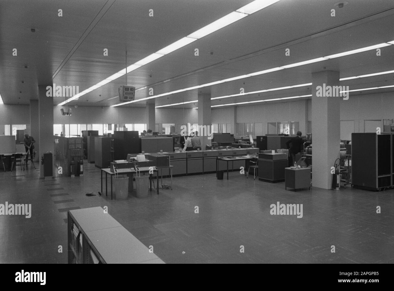 Computerbau von KLM für die automatische Buchungsmethode Corda in Amstelveen. Außendatum: 11. März 1970 Standort: Amstelveen, Noord-Holland-Institutionenname: KLM Stockfoto