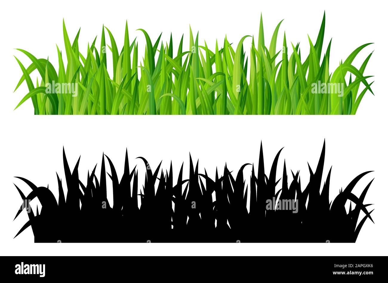 Vektor gras Grenzen gesetzt Stock Vektor