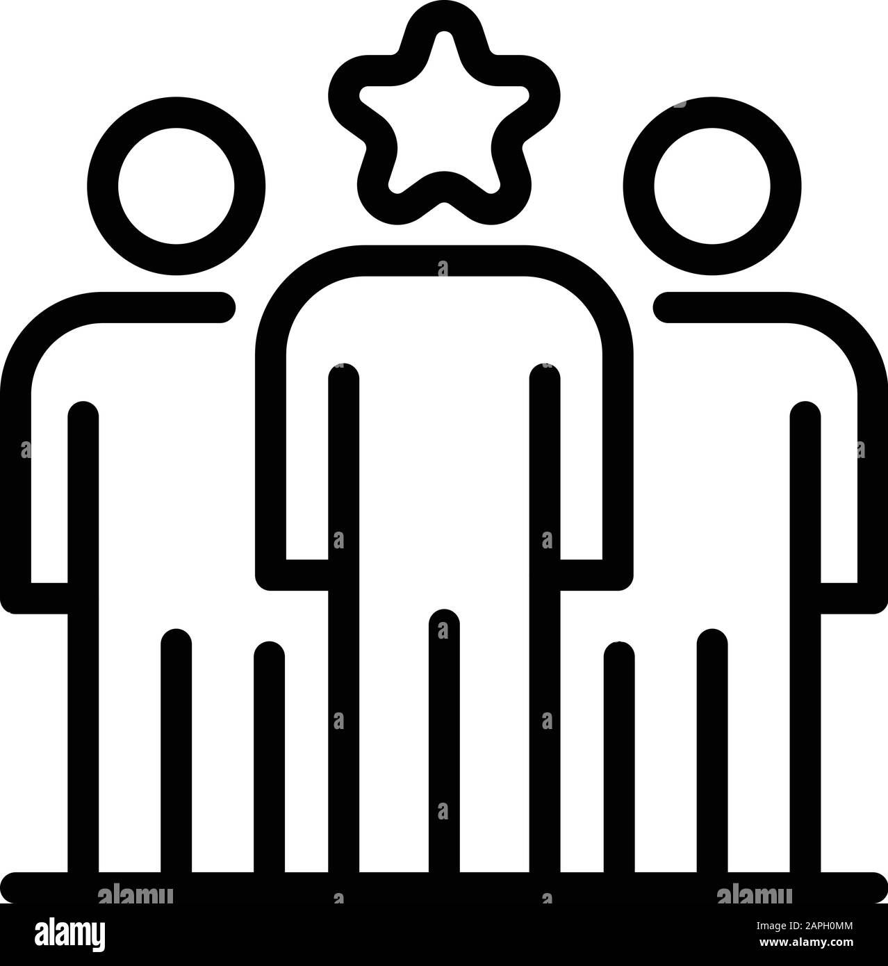 Star Gaming-Team-Symbol, Outline-Stil Stock Vektor