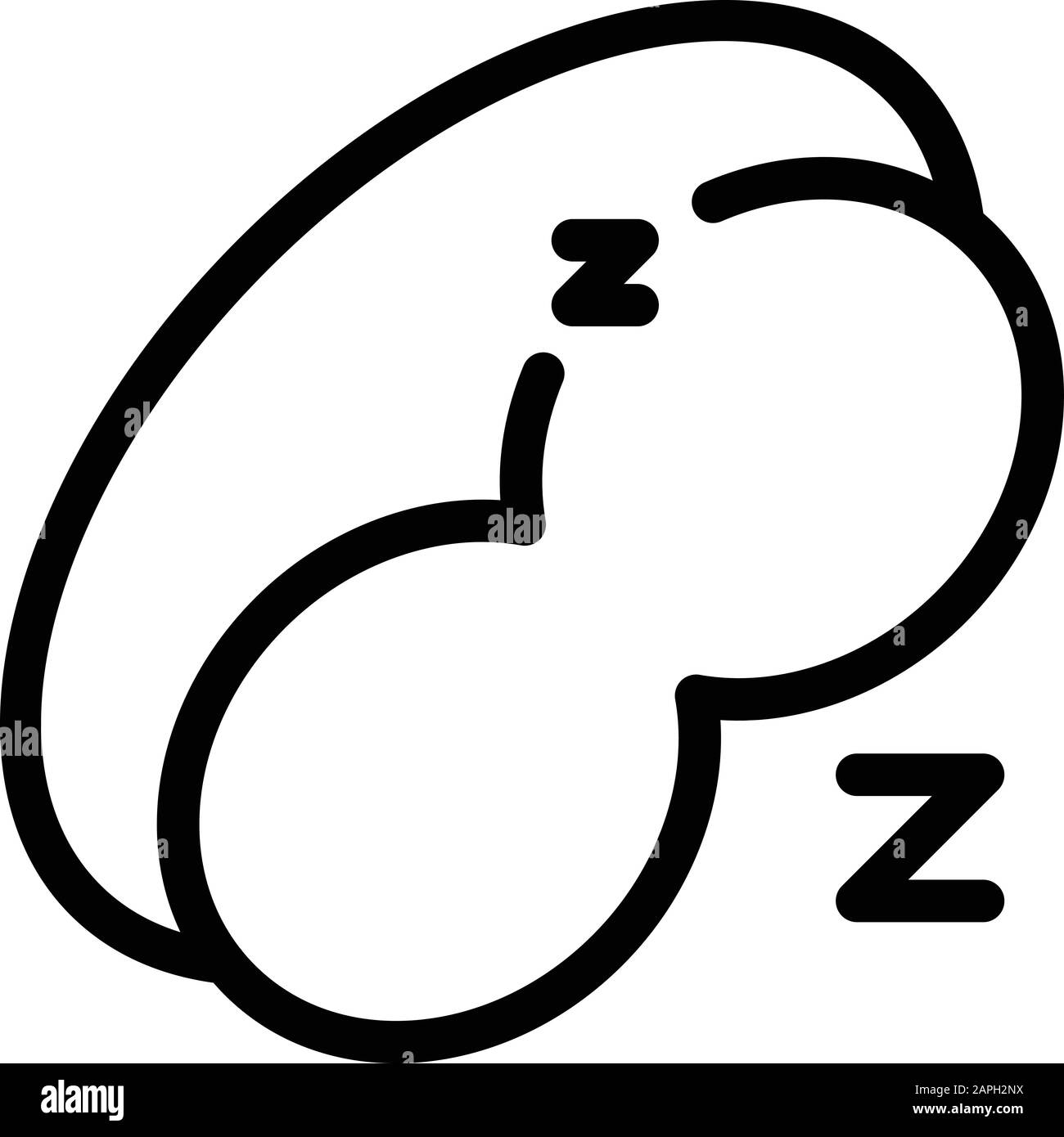 Skizzieren Sie schlafen Maskensymbol, Stil Stock Vektor