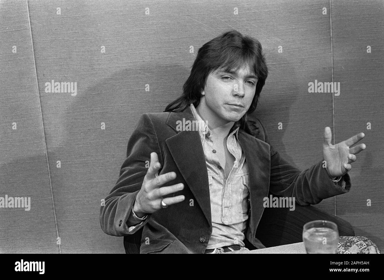 David Cassidy am Flughafen Schiphol; David Cassidy am Flughafen Schiphol; Stockfoto