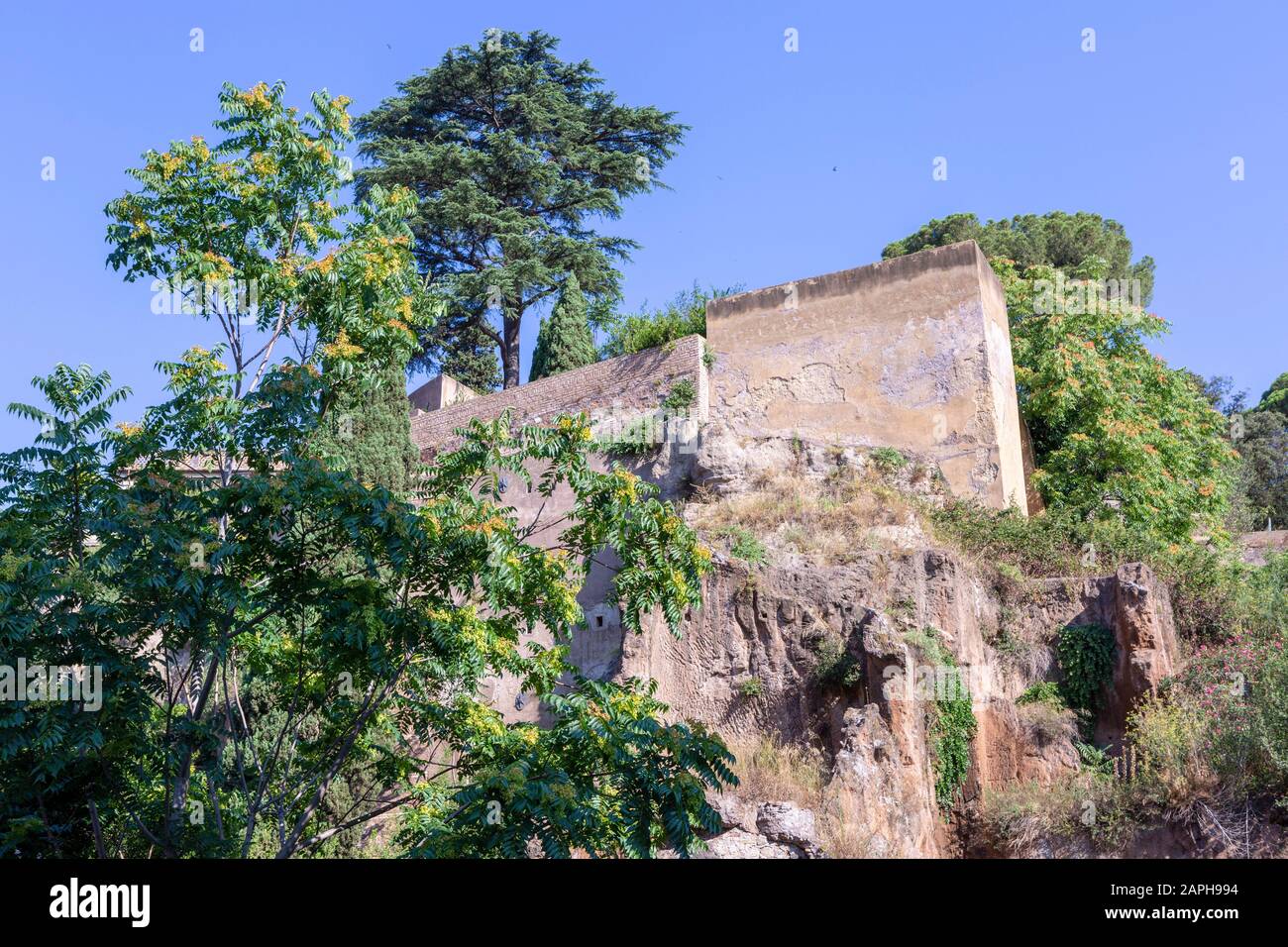 Tarpeian Rock auf dem Capitaline Hill in Rom Stockfoto