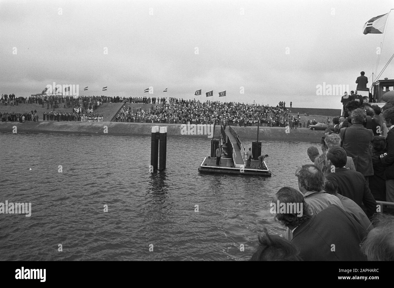 Eröffnung Eemshaven von Koningin Juliana Beschreibung: De Eemshaven Datum: 7. Juni 1973 Ort: Eemshaven Schlüsselwörter: Häfen Stockfoto
