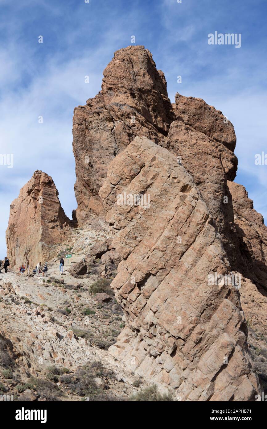 Tenera-Los Rocques de Garcia, Teide-Nationalpark Stockfoto